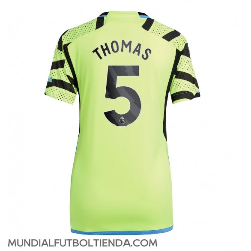 Camiseta Arsenal Thomas Partey #5 Segunda Equipación Replica 2023-24 para mujer mangas cortas